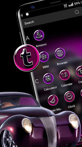 Purple Car Theme screenshot 3