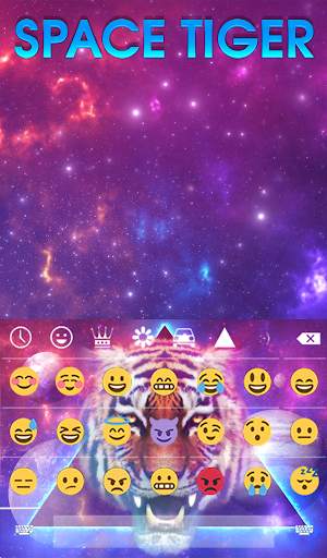 Space Tiger Animated Keyboard   Live Wallpaper screenshot 4