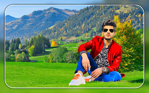 Mountain photo edit hill frame screenshot 3