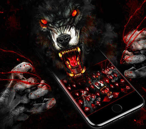 Bloody Wolf Warrior Keyboard Theme screenshot 3