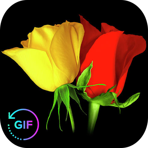 Flowers And Roses Animated Images Gif pictures 4K أيقونة