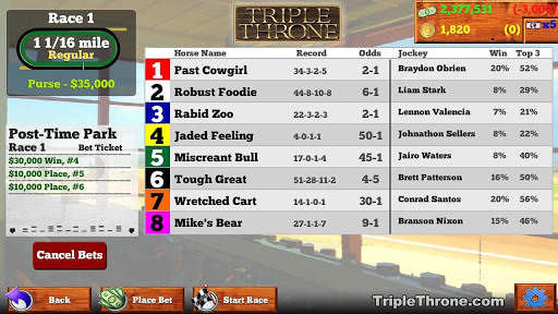Triple Throne Horse Racing screenshot 15