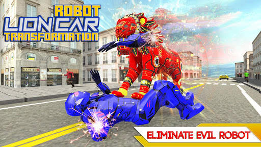 Lion Robot Transform: Car Robot Transport Sim screenshot 2
