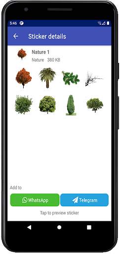 Nature stickers for WhatsApp and Telegram screenshot 2