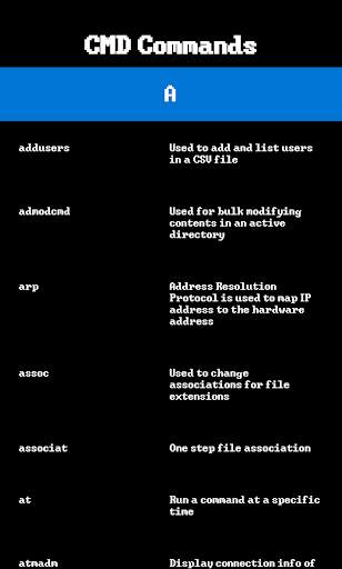 CMD Command List скриншот 2