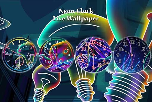 Neon Clock Live Wallpaper screenshot 1