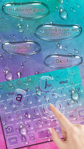 Colorful Water Drop Keyboard Theme screenshot 2