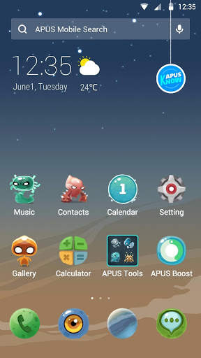Alien-APUS Launcher theme 1 تصوير الشاشة