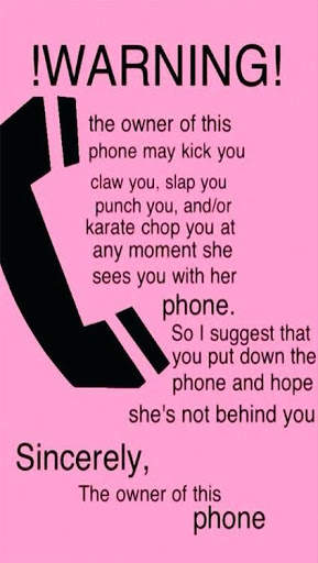 Don't Touch My Phone lock screen wallpapers screenshot 6