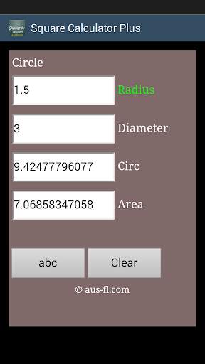 Square Calculator Plus screenshot 1
