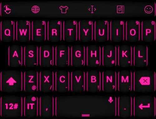 Keyboard Theme Neon Pink screenshot 5