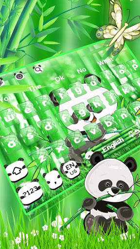 Cute Panda Keyboard Theme screenshot 1