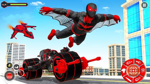 Flying Bat Robot Bike Game screenshot 5
