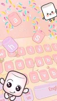 Marshmallow candy  keyboard Theme screenshot 1