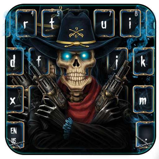 Skull Fire Guns Keyboard 10001002