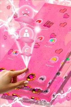 Cute Pink Hearts Launcher screenshot 1