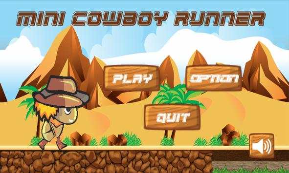 Mini Cowboy Runner स्क्रीनशॉट 1