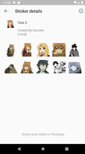Tate No Yuusha Sticker WA screenshot 3