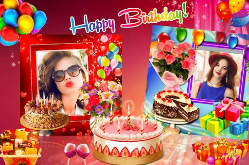 Happy birthday dual photo frame screenshot 2