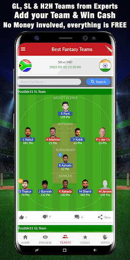 Possible11 Fantasy Sports screenshot 3