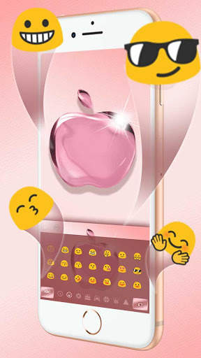 Plush Rose Apple Keyboard Theme screenshot 3