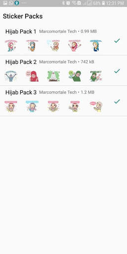 Stiker WA Hijab Muslim - WAStickerApps Whatsapp screenshot 2