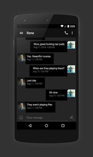 EvolveSMS Theme Hangout Dark screenshot 2