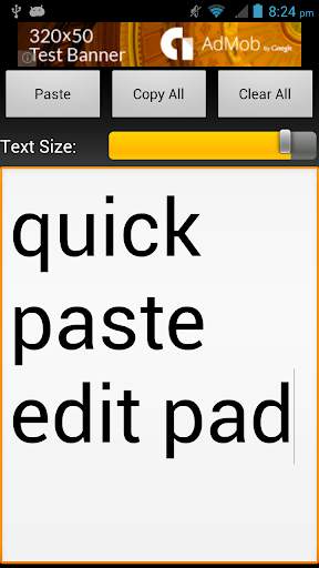 Quick Paste Edit Pad screenshot 1