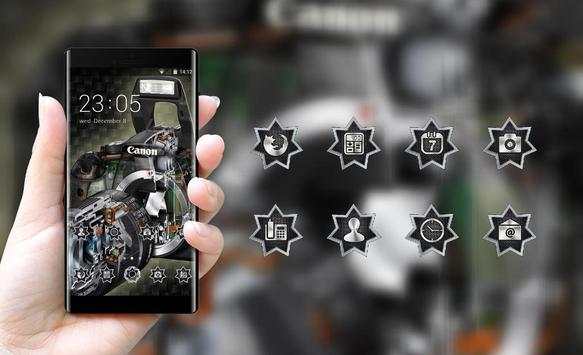 Tech theme wallpaper canon camera black metal screenshot 4