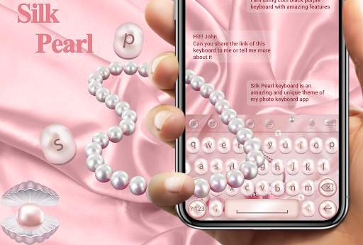 Silk Pearl Keyboard Theme screenshot 1