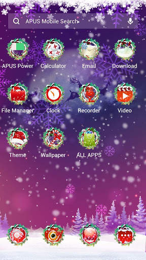 Purple Dream Christmas- APUS Launcher Free Theme screenshot 6