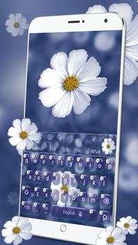 White Daisy Keyboard Theme screenshot 3