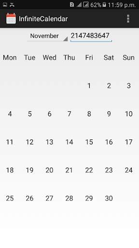 Infinite Calendar screenshot 2