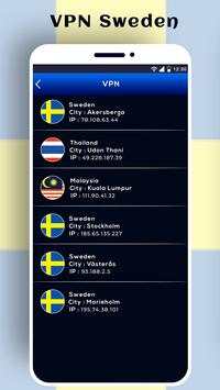 Sweden VPN screenshot 2