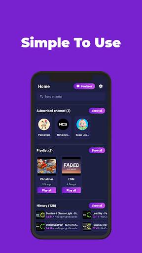 Music downloader -Music player 1 تصوير الشاشة