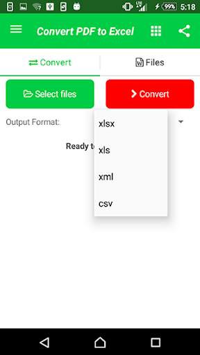 Convert PDF to XLS screenshot 2