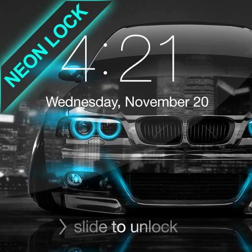 Neon Cars Lock Screen 3.4