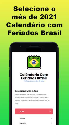Calendário Com Feriados Brasil 2021 Grátis 2 تصوير الشاشة