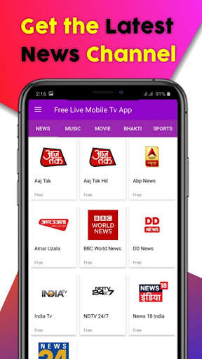Live Tv Mobile App screenshot 1