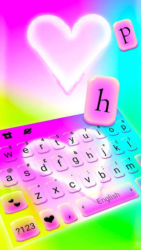 Pink Pastel Heart Keyboard Theme screenshot 2