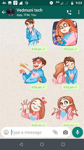 Couple Romantic Love Kiss Stickers for WhatsApp screenshot 3