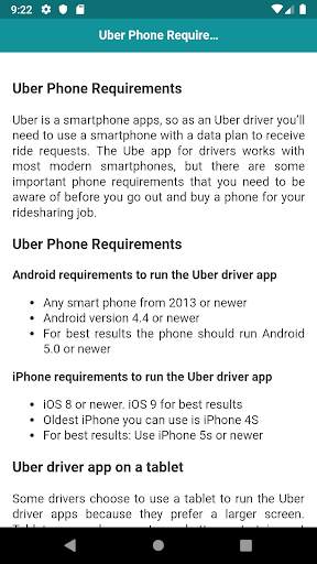 User guide for Uber driver app screenshot 3