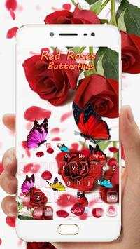 Tastiera a farfalla rosa rossa screenshot 3