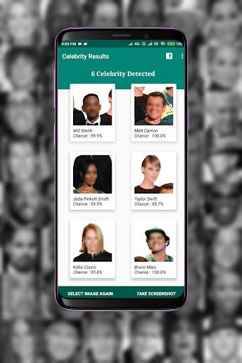 Celebrity Face Detector screenshot 2