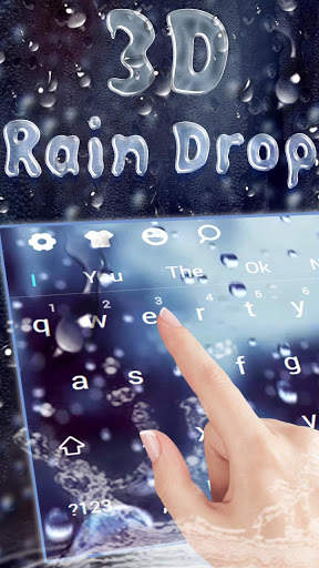 3D Falling Raindrop Keyboard screenshot 2