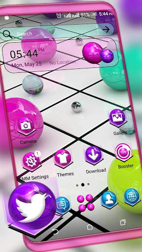 3D Color Balls Launcher Theme screenshot 1