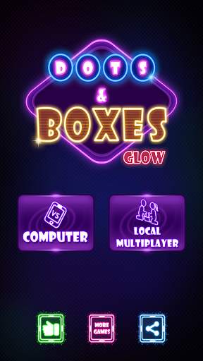 Dots & Boxes Glow: Offline Mul screenshot 1