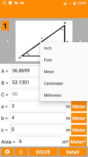 Trigonometry Calculator ( Triangle ) screenshot 7