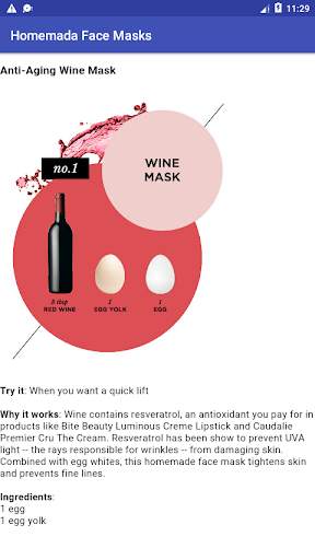Homemade Face Masks screenshot 1