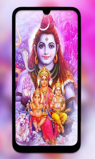 Shiv Parvati ganesh Wallpaper HD screenshot 2